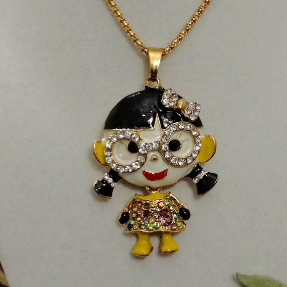 Jewelry - Colorful Enamel Girl Pendent
